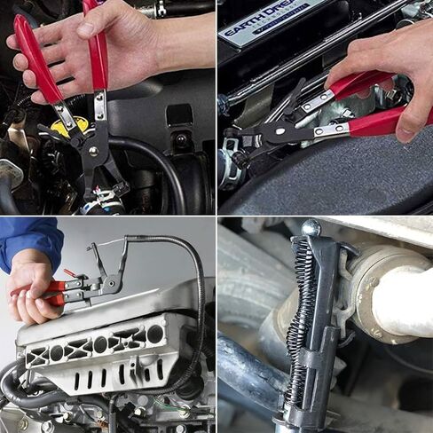 مجموعة أدوات كماشة مشبك خرطوم من 3 قطع، طقم إزالة يتضمن زرادية مشبك خرطوم زنبركي طويل الوصول بطول 24 بوصة، كماشة مشبك زنبركي بزاوية وزردية خرطوم عريضة ومسطحة، لأدوات إصلاح أنابيب المياه وزيت وقود السيارة in Kuwait