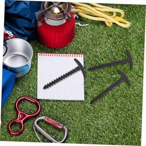Generic 10pcs Non Metallic Tent Pegs Lightweight Plastic Ground Stakes for Camping Rv and Beach High Strength Tent Fixing Nails for Soft and Hard Surfaces in Saudi Arabia
