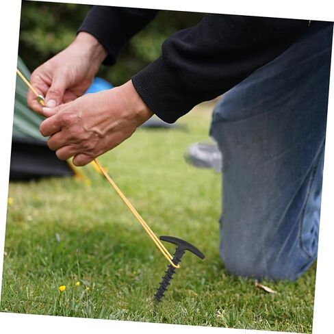 Generic 10pcs Non Metallic Tent Pegs Lightweight Plastic Ground Stakes for Camping Rv and Beach High Strength Tent Fixing Nails for Soft and Hard Surfaces in Saudi Arabia