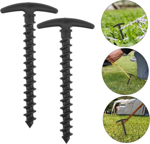 Generic 10pcs Non Metallic Tent Pegs Lightweight Plastic Ground Stakes for Camping Rv and Beach High Strength Tent Fixing Nails for Soft and Hard Surfaces in Saudi Arabia