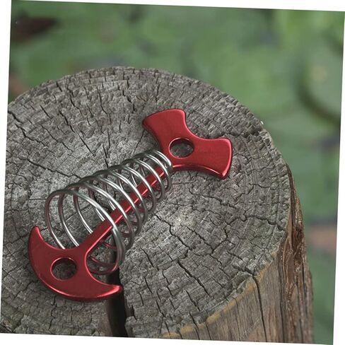 TOBBOMEY 5 قطع من أوتاد خيمة هيكل السمكة المحمولة في الهواء الطلق، أبازيم أظافر زنبركية للتخييم، مشابك قابلة للتعديل، نايلون قوي مناسب للخيام والمظلات in Kuwait