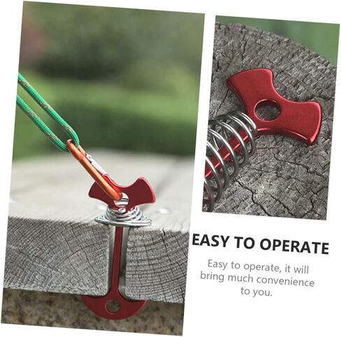 TOBBOMEY 5 قطع من أوتاد خيمة هيكل السمكة المحمولة في الهواء الطلق، أبازيم أظافر زنبركية للتخييم، مشابك قابلة للتعديل، نايلون قوي مناسب للخيام والمظلات in Kuwait