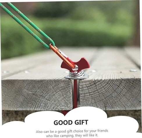 TOBBOMEY 5 قطع من أوتاد خيمة هيكل السمكة المحمولة في الهواء الطلق، أبازيم أظافر زنبركية للتخييم، مشابك قابلة للتعديل، نايلون قوي مناسب للخيام والمظلات in Kuwait