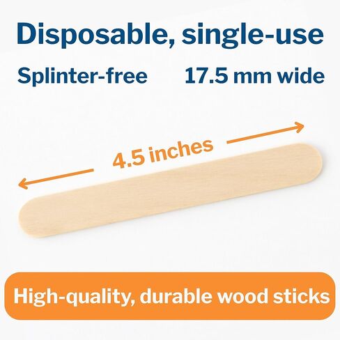 McKesson Tongue Depressors [10000 Count] Infant Size, Non-Sterile, Wood, Unflavored, Splinter-Free, 4.5 in - Use for Medical, Arts, Crafts, Spa - 1000 Count, Pack of 10 in Saudi Arabia