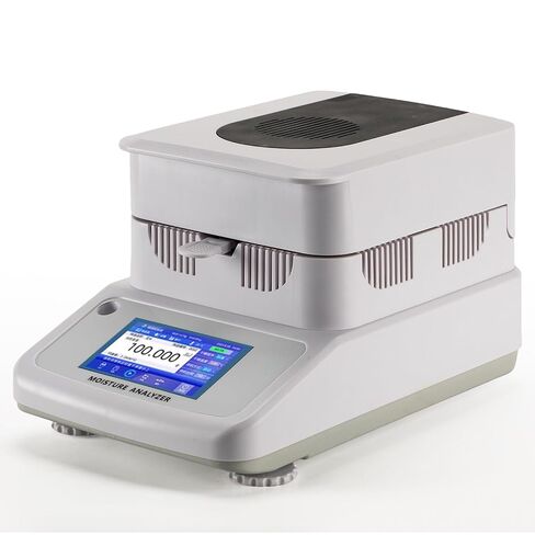EKVILI Halogen Moisture Analyzer 120g/0.001g 0.01%, 5" Touch Screen, Halogen Heating, Built-in Database, RS232 Interface for Laboratory & Industrial Use, 110V in Saudi Arabia