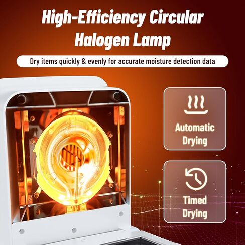 110V Moisture Balance Halogen Heating Lab Moisture Tester Machine Intuitive Touch Screen English 60g/120g/0.001% Menu Balance Meter for Rapid Moisture Test (60g/0.001) in Saudi Arabia