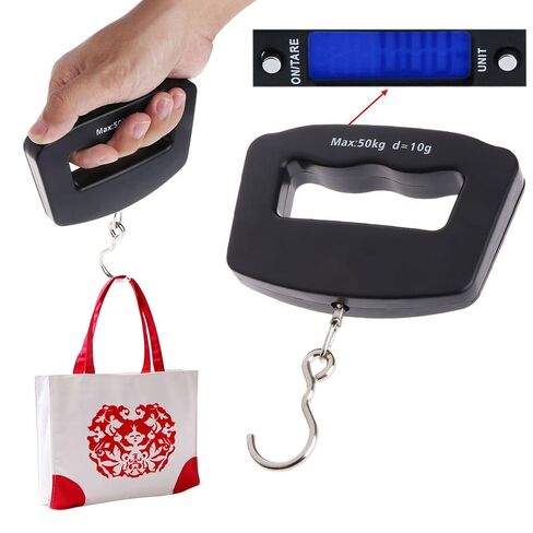 QWQJ Portable Luggage Scale Digital Precise Mini Fish Hook Hanging Scale Electronic Weight Scale for Travel Home 50kg/10g in Saudi Arabia