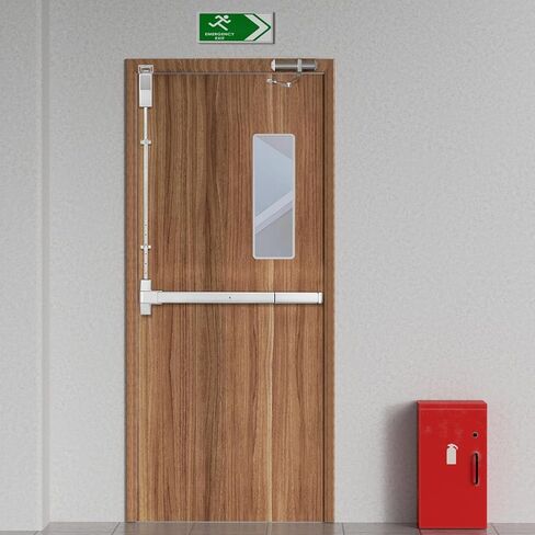 BEAMNOVA Black + Metallic Vertical Rod 32 Inch Door Panic Bar Exit Device Commercial Door Push Bars in Saudi Arabia
