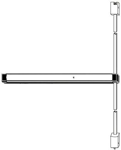 8233LR36 Vertical Rod Exit Device with Electric Latch Retraction – 36" Door, Black Anodized in Saudi Arabia