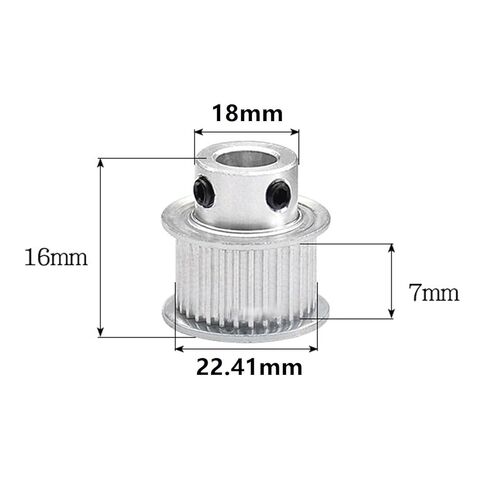 Pulley synchronous Wheel for Wide Belts Timing Pulley S2M-36Teeth 7/11/16mm Width Synchronous Wheel BF/K Type(BF Width 7mm-Bore 5) in Saudi Arabia