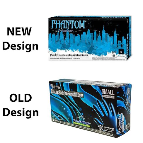Phantom 6 mil Latex Powder Free Exam Gloves (Small - 100) in Kuwait