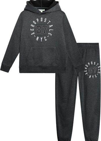 AEROPOSTALE Boys Sweatsuit Set - 2 Piece Fleece Pullover Hoodie Sweatshirt and Jogger Sweatpants - Boys Activewear Set (8-16) in Saudi Arabia