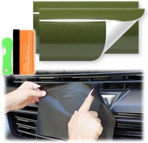 الياقوت الأزرق 2PCS 5 "X10" Super Gloss Vinyl Wrap متوافق مع Chevy Bowtie Emblem Overlay Sticker Decal Front Free Firm Toolk Kit in Kuwait