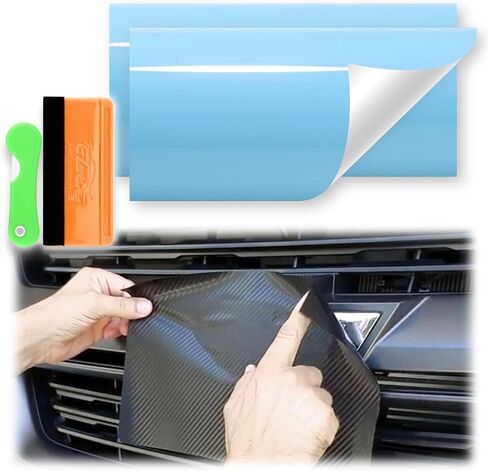 الياقوت الأزرق 2PCS 5 "X10" Super Gloss Vinyl Wrap متوافق مع Chevy Bowtie Emblem Overlay Sticker Decal Front Free Firm Toolk Kit in Kuwait