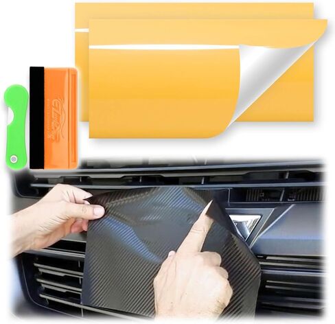الياقوت الأزرق 2PCS 5 "X10" Super Gloss Vinyl Wrap متوافق مع Chevy Bowtie Emblem Overlay Sticker Decal Front Free Firm Toolk Kit in Kuwait