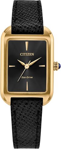 Citizen Ladies Eco-Drive Drive Watch Classic Watch ، حزام جلدي وردي ، قرص أبيض ، 3 يد (طراز: EM1193-08D) in Saudi Arabia