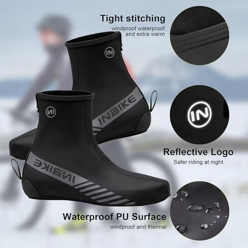 INBIKE Cycling Shoe Covers, Waterproof Windproof Bike Overshoes for Road Riding MTB Bicycle Biking in Saudi Arabia