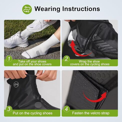 INBIKE Cycling Shoe Covers, Waterproof Windproof Bike Overshoes for Road Riding MTB Bicycle Biking in Saudi Arabia
