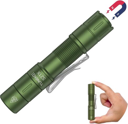 S5 1400 Lumens Mini Flashlight Rechargeable- Super Bright LED Pocket Light with Magnet & Clip, Red/Orange Diffuser,Small AA EDC Flashlight for Outdoor, Camping, Hiking, Emergency in Kuwait