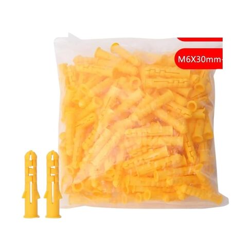 200 Pcs) Plastic Expansion Pipe M6 30mm M8 40mm Rubber Plug Plastic Pipe Nylon Column Expansion Screw Plug Wall Plugs New 2026 High for Reliable Electronic Component, Precision, Stable Performance in Saudi Arabia