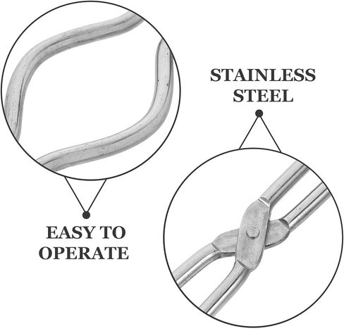 Garneck Stainless Steel Crucible Tong Clamp Anti-slip Melting Tool for Laboratory and Studio Use Secure Grip Crucible Melting Clamp with Comfortable Handle for Beakers and Jewelry Crafting in Saudi Arabia