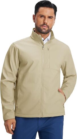 M MAELREG Men's Lightweight Softshell Jacket Fleece Lined Water Resistant Golf Windbreaker Winter Outdoor Hiking Warm Jacket in Saudi Arabia