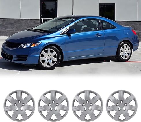 16 Inch Hubcaps Set of 4 ABS & PC Material Wheel Rim Cover for Honda Civic 2006-2011,16" Hubcaps Black Lacquer Fit for Steel Wheels Bolt On Installation Wheel Tire Covers Automotive Accessories in Kuwait