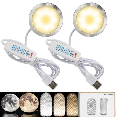 LED Lamp Kit 001 Three Colors for Bambu Lab Makerworld 3D Printed DIY Hardware Model Spare Parts 5V USB Powered, 3000K Warm Light (3) in Kuwait