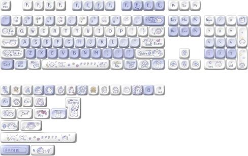 Keycaps- مجموعة مفاتيح Keycaps Double Shot PBT ، Rome Minimalist Style 161 مفتاح ، مناسبة ل 65 ٪ 75 ٪ 80 ٪ 98 ٪ 100 ٪ جميع أنواع لوحات المفاتيح الميكانيكية مع عمود متقاطع ، مع مجتذب المفاتيح in Kuwait