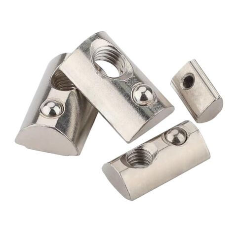 t Track nut Blocks. T Track Sliding Nut,Sliding T-nut Threaded,10Pcs Sliding T Slot Nuts， Spring Ball Loaded Carbon Steel Roll-in T Nuts， 20/30/40/45 Series Aluminum Profile T - Nuts(20 M3) in Kuwait