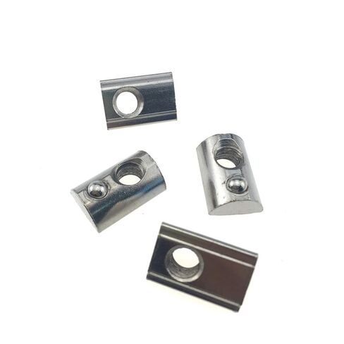 t track nut blocks. T Track Sliding Nut,Sliding T-nut Threaded,10pcs Sliding T-Nut 20 Series Roll-in T Spring Nuts T Nut，M3 M4 M5 M6 Half Round Elastic Slot Nuts for 2020 Aluminum Profiles Groove 6 Ha in Saudi Arabia