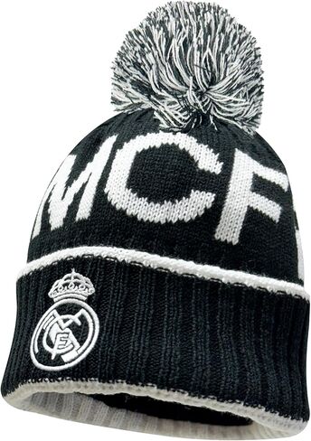 Real Madrid Knit Beanie Winter Hat, Licensed R. Madrid Soccer Skull Cap Beanie Black in Saudi Arabia
