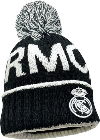Real Madrid Knit Beanie Winter Hat, Licensed R. Madrid Soccer Skull Cap Beanie Black in Saudi Arabia