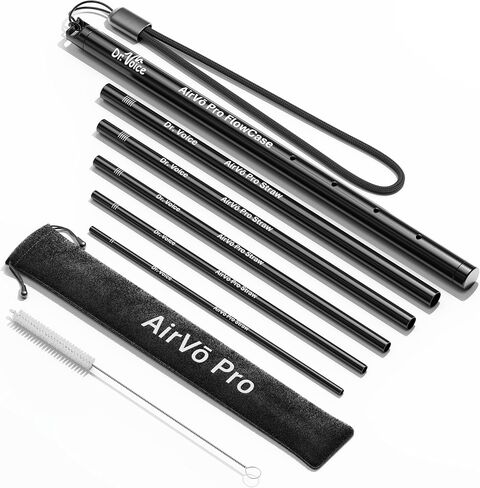أداة التدريب الصوتي AirVō Pro Singing Straw للمغنيين - عمليات الإحماء الصوتي، ومنشئ التنفس للموسيقيين، ومعالجة الصوت، وأدوات الغناء، وجهاز تدريب صوتي للحصول على صوت أفضل in Saudi Arabia
