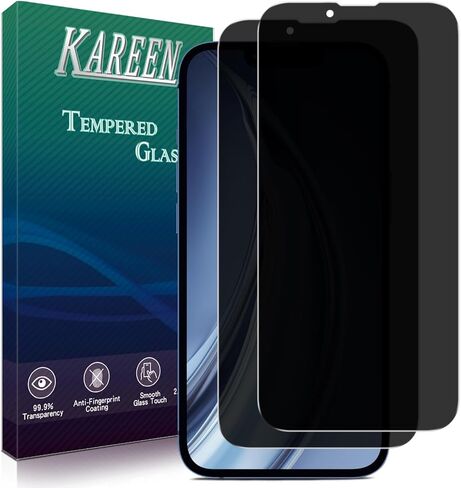 KAREEN 2 Pack Designed for iPhone 13, iPhone 13 Pro Screen Protector Tempered Glass Flim, Anti-Scratch, Bubble Free, Case Friendly in Saudi Arabia