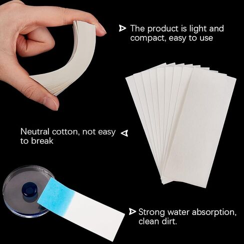GORGECRAFT 500Pcs Paper Water Wipe Experiment Blotting Cleaner Filter Tissues Instruments Chromatography Science Kit for Removal Tissues Neutral Cotton Embossed The Chain White in Saudi Arabia