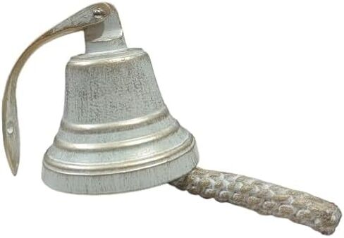 Anchor Ship Bell - Large Dinner Call Bell, Decorative Wall-Mounted Bell for Indoor/Outdoor Use, Loud Door Bell for Home, Pub, Office, School, or Last Orders (Black Gold) in Saudi Arabia
