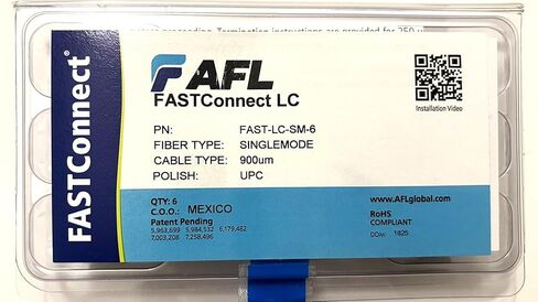 Fast Connect Field-Installable LC Connector, Singlemode, Fiber Optic Connector, 6-Pack - Fast-LC-SM-6 in Kuwait