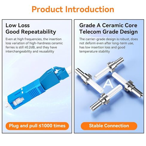 4 قطع SC أنثى إلى LC ذكر محول وضع واحد، 9/125um SC/UPC ذكر إلى LC/UPC أنثى موصل محول الألياف البصرية لمقياس الطاقة البصري، محدد موقع الخطأ البصري، الاتصالات الرقمية in Kuwait