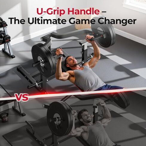 FEIERDUN 3-Grip U-Handles Chest Press Machine, 1250LBS Bench Press Machine with Independent Converging Arms, 11+3 Adjustable Positions, Flat Incline Bench for Chest, Arms, Abs & Shoulder Home Gym in Saudi Arabia