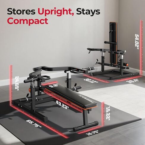 FEIERDUN 3-Grip U-Handles Chest Press Machine, 1250LBS Bench Press Machine with Independent Converging Arms, 11+3 Adjustable Positions, Flat Incline Bench for Chest, Arms, Abs & Shoulder Home Gym in Saudi Arabia