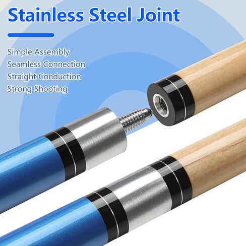 Winucue Pool Cue, 58" Pool Cue Sticks for Adults with 13MM Tips Canadian Maple Wood Leather Pattern Grip 18 19 20 21 oz, Professional Billiard Cues Players for Bar House Pool Table Sports 8/9 Ball in Saudi Arabia