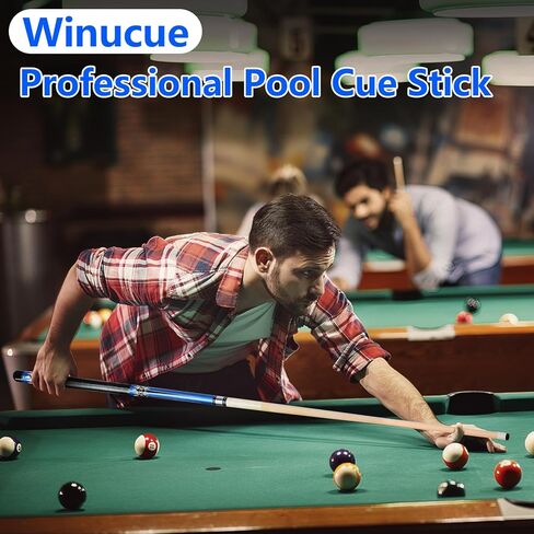Winucue Pool Cue, 58" Pool Cue Sticks for Adults with 13MM Tips Canadian Maple Wood Leather Pattern Grip 18 19 20 21 oz, Professional Billiard Cues Players for Bar House Pool Table Sports 8/9 Ball in Saudi Arabia