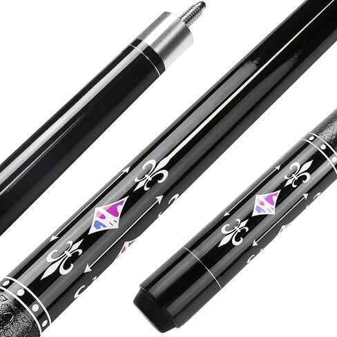 Winucue Pool Cue, 58" Pool Cue Sticks for Adults with 13MM Tips Canadian Maple Wood Leather Pattern Grip 18 19 20 21 oz, Professional Billiard Cues Players for Bar House Pool Table Sports 8/9 Ball in Saudi Arabia