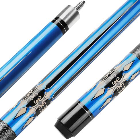 Winucue Pool Cue, 58" Pool Cue Sticks for Adults with 13MM Tips Canadian Maple Wood Leather Pattern Grip 18 19 20 21 oz, Professional Billiard Cues Players for Bar House Pool Table Sports 8/9 Ball in Saudi Arabia
