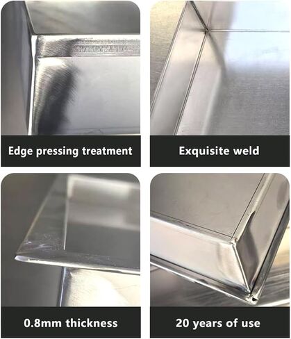 Stainless Steel Drain Pan for AC & Water Heater - 70x90cm (28x36in) Rectangular Drip Tray, Durable, Rust-Resistant, Prevents Floor Seepage, Ideal for Home & Commercial Use in Saudi Arabia