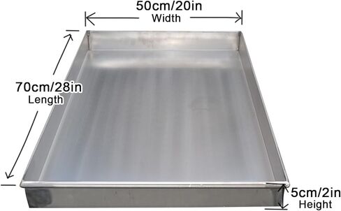 Stainless Steel Pet Cage Floor Pan - Versatile Drip Tray for Washing Machines, Dishwashers, Oil, Plants & AC Units - Durable Tool Storage Solution (70x50x5cm) in Saudi Arabia