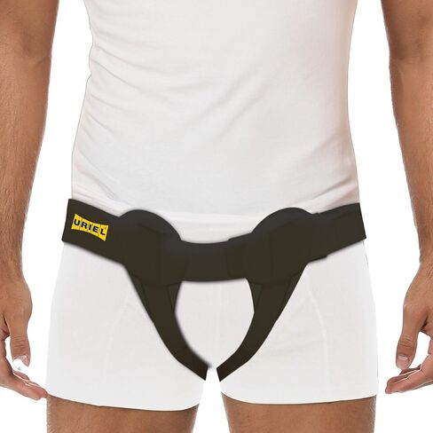 URIEL Left Side Hernia Belts for Men - Inguinal Hernia Belt for Men, Pre and Post Surgery Truss, Size Large, Black (39.8-44.5 Inches) in Kuwait