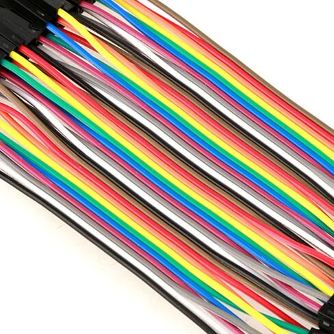 شيفوناد 5 قطعة 40pin أنثى إلى أنثى أسلاك توصيل معزز 10 سنتيمتر 24AWG كابلات شريط نحاسي ملون للوحة التجارب ومشاريع PCB in Kuwait