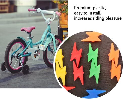 Sndperiexam 108 Pcs Colorful Bike Spoke Beads Mixed Color Small Bike Wheel Spoke Decorations，Bike Components and Parts in Saudi Arabia